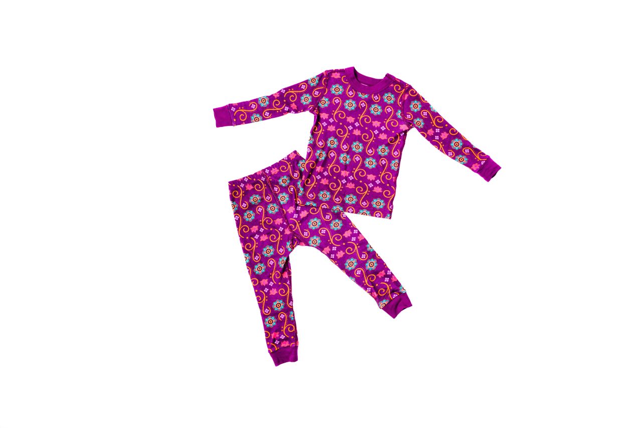 organic cotton South Asian Inspired Diwali toddler pajama set