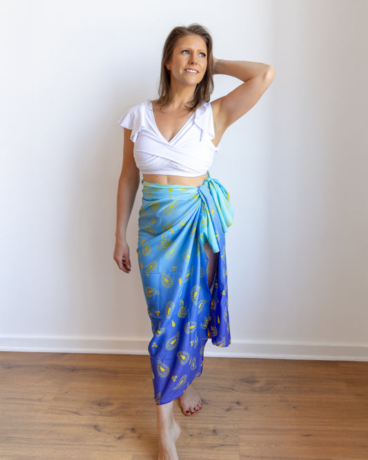 South Asian-inspired women's swim cover up