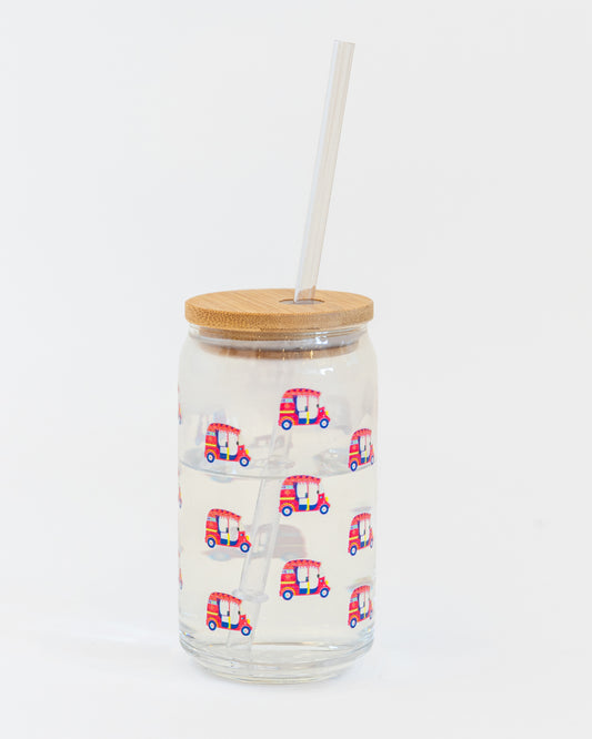 Pink Auto Glass Tumbler – A Bold, Playful Sip of Culture