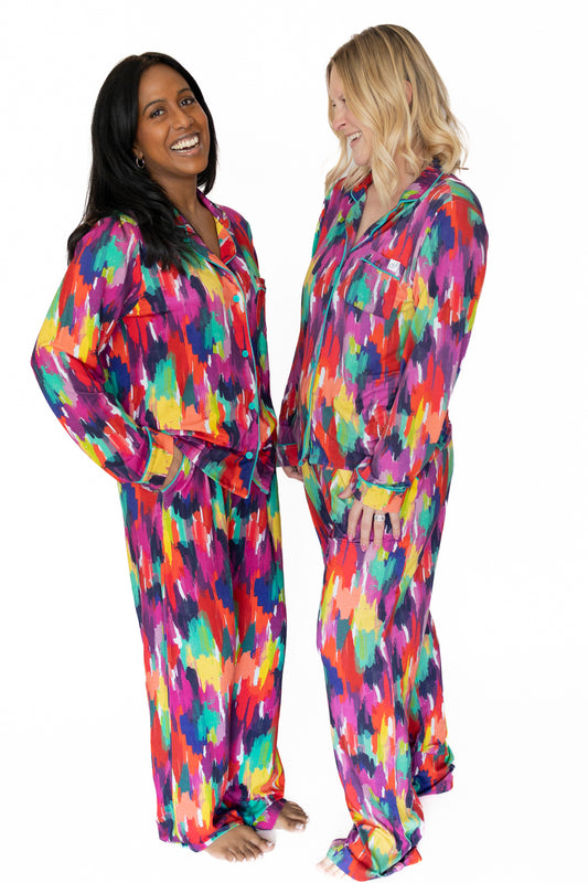 Adult Long Sleeve Button-Down Top – Holi Hues