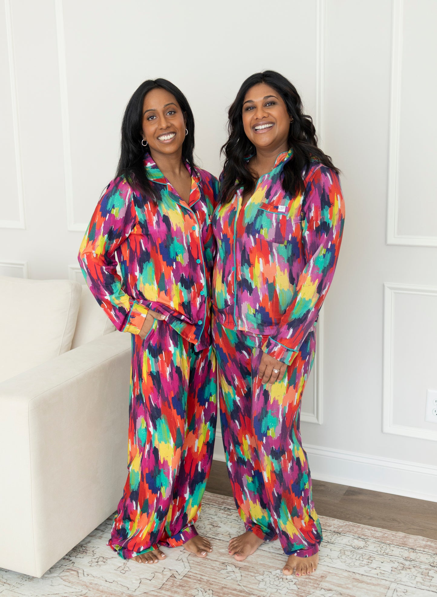 Adult Long Sleeve Button-Down Top – Holi Hues